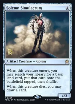 Solemn Simulacrum - Foil Prerelease Promo FDN NM MTG - Image 1