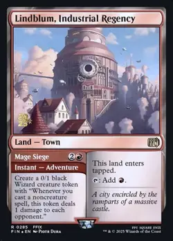 Lindblum, Industrial Regency // Mage Siege - Foil Prerelease Promo FIN NM MTG - Image 1