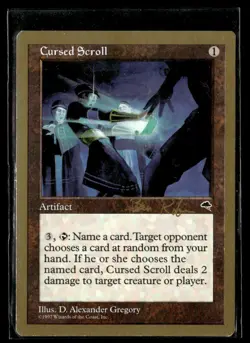 Magic The Gathering MTG World Championship Gold Border Cursed Scroll - Image 1