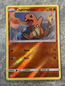 Charmander 7/68 Pokemon TCG Sun Moon Hidden Fates Reverse Holo (Near Mint) 2 - Image 1