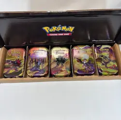 Shrouded Fable 5x Mini Tin Bundle Pokemon TCG Scarlet & Violet - Image 2