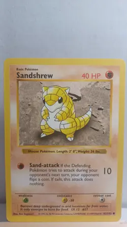 Sandshrew [LP] - Pokemon TCG Base Set Shadowless 62/102 [Common] - Image 1
