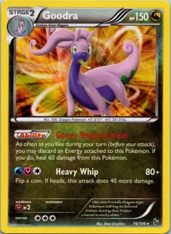 Goodra 74/106 XY - Flashfire NM Holo Pokemon TCG - Image 1