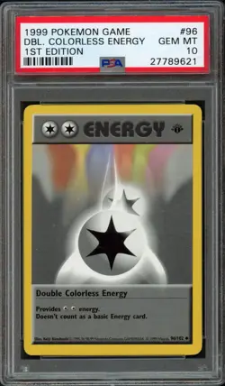 1999 Pokemon Base Set 1st Edition Double Colorless Energy 96/102 PSA 10 Gem Mint - Image 1