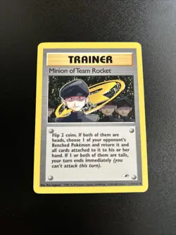 Pokemon Minion of Team Rocket 113/132 Gym Heroes Trainer Collection Rare WOTC ￼ - Image 1
