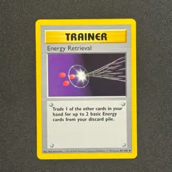Energy Retrieval 081/102 Base Set (Shadowless) Regular Pokemon TCG - Image 1