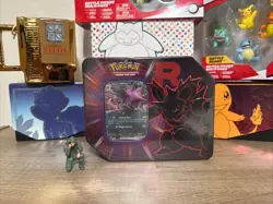 Pokemon TCG: Team Rocket Tin [Team Rocket's Nidoking ex] *FACTORY SEALED* - Image 1