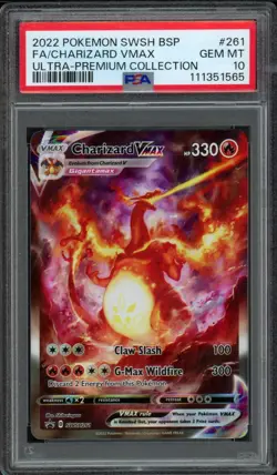 2022 Pokemon SWSH Black Star Promo Charizard Vmax SWSH261 PSA 10 Gem Mint UPC - Image 1