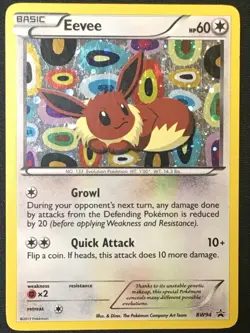 Pokemon TCG Eevee BW94 Black and White Black Star Promo MP- - Image 1