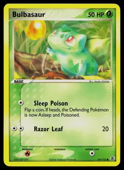 Pokemon Card - Bulbasaur FireRed & LeafGreen 54/112 Common Non Holo - Image 1