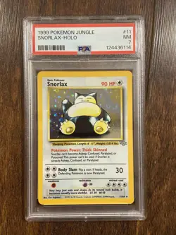 Pokemon TCG Snorlax 11/64 Jungle Holo Card Unlimited PSA 7 - Image 1