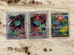 Mega Evolution Cards Promo Stamped Bulbasaur, Ivysaur SIR & Mega Venusaur Ex SR - Image 1
