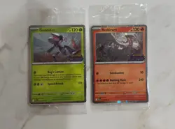 Sealed Reshiram & Genesect Phantasmal Flames Stamped Black Star Promo Cards - Image 1