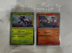 Sealed Reshiram & Genesect Phantasmal Flames Stamped Black Star Promo Cards - Image 2