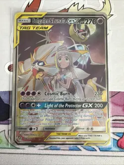 Pokemon TCG Solgaleo & Lunala GX Full Art Holo Card 216/236 Cosmic Eclipse - Image 5