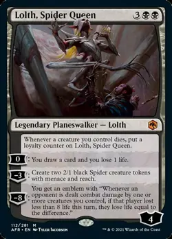 1 x Lolth, Spider Queen - Foil - Adventures in the Forgotten Realms - NM-Mint - - Image 1