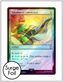 1x Talisman of Conviction, Surge Foil, Final Fantasy, Magic MTG NM - Image 1