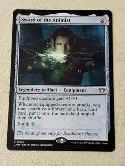 mtg Sword of the Animist, Commander Masters, unplayed - Image 1