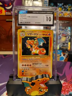 CGC 10 GEM MINT Charizard 1998 CD Promo Japanese 6 Holo Pokemon Card - Image 1