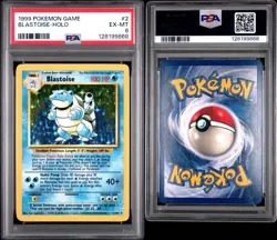 1999 Pokemon Base Set #2 Blastoise Holo PSA 6 - Image 3