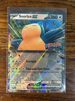Snorlax EX 076/131 STAMPED Prismatic Evolutions Double Rare Pokemon - Image 1
