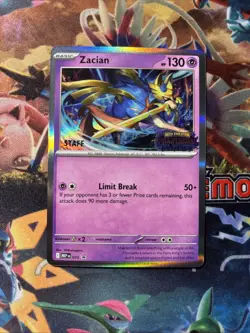 Pokemon Zacian 015 Phantasmal Flames Prerelease Stamped Staff Promo Card Holo NM - Image 1
