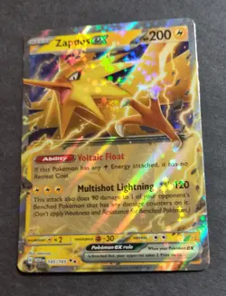 Zapdos ex 145/165 Sv: Scarlet & Violet 151 Holo Pokemon Tcg Card Near Mint - Image 1