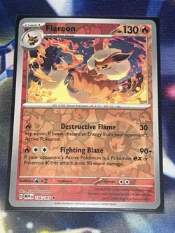 Flareon Reverse Holo 136/165 Scarlet & Violet 151 Pokemon Card - Image 1