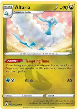 Altaria Evolving Skies 106/203 Pokemon TCG Card NM/M Regular - Image 1