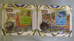 2-New Pokemon Brilliant Stars, Leafeon & Glaceon Promo 3-Pack Blister Card Lot - Image 1