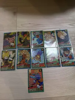 Dragon Ball Super Hologram Battle Card Set of 11 Used - Image 1