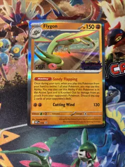 Pokemon Flygon 016 Phantasmal Flames Prerelease Stamped Staff Promo Card Holo NM - Image 1