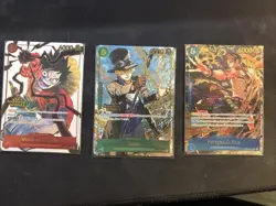 One Piece OP13 3rd Anniversary Winner Set Pre Release Card Luffy Sabo Ace - Image 1