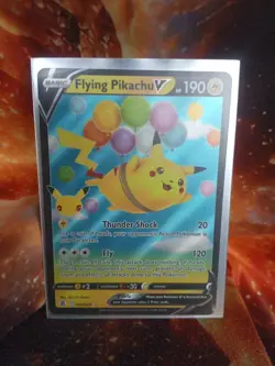 Flying Pikachu V Celebrations 006/025 FULL ART Holo Pokemon Card LP condition - Image 1
