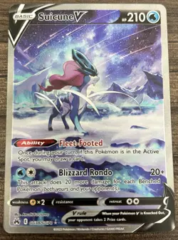 Suicune v Crown Zenith Galarian Gallery Holo Ultra Rare Card GG38 GG70 - Image 1
