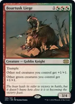 Boartusk Liege -Foil Light Play MTG Double Masters 2022 - Image 1