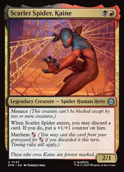 Scarlet Spider, Kaine (Foil) - 143 - Marvel's Spider-Man- Near Mint - MTG - Image 1