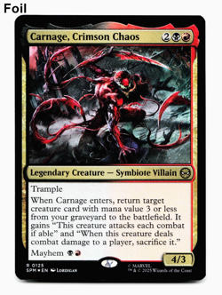Carnage, Crimson Chaos (FOIL) - [Marvel's Spider-Man] MTG Magic - NM/M ???? - Image 1