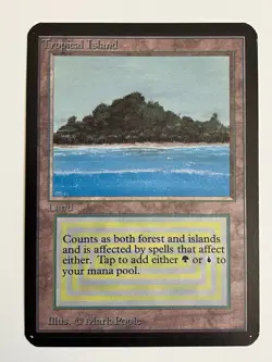 Alpha (1993) Tropical Island Limited Magic Gathering Dual Land Multi RARE oop - Image 1