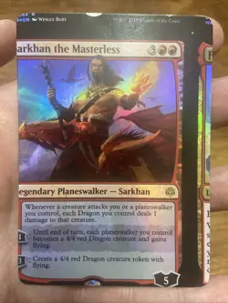 Sarkhan the Masterless MTG War of the Spark NFC Miscut/Misprint Foil - Image 1