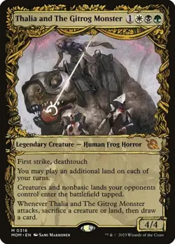 Thalia and The Gitrog Monster - Foil Showcase March of the Machine LP MTG - Image 1