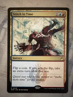 1x Stitch in Time- NM- Ravnica Remastered- Mtg Magic The Gathering- Free Ship - Image 1