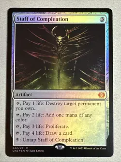 MTG / Staff of Compleation / ONE / #242 / FOIL / Mythic / NM - Image 1