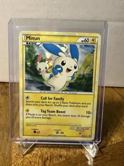 Minun HGSS17 & Plusle HGSS16 Cracked Ice Black Star Promo Pokemon Cards HoloRare - Image 2