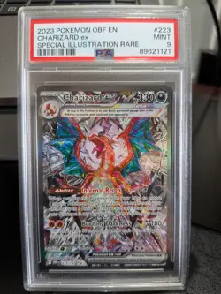 2023 Charizard EX Pokemon Obsidian Flame 223/197 Special Illustration Rare PSA 9 - Image 1