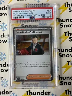 ⚡❄ 2025 Pokemon Destined Rivals #174 Rocket's Giovanni Holo Promo PSA 9 - Image 1