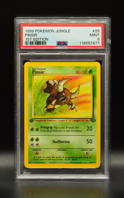 Pinsir 1st Edition 1999 Pokemon Jungle #25 WOTC PSA 9 Newly Graded - Image 1
