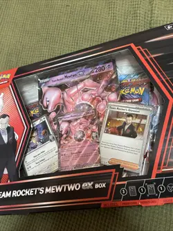Pokemon TCG Team Rocket’s Mewtwo ex Box - Sealed - English - 4 Booster Packs - Image 2