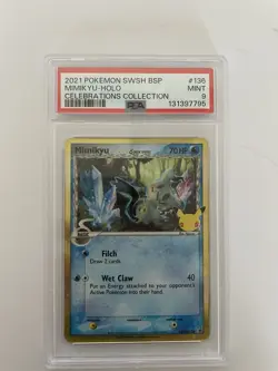 Pokemon Mimikyu Celebrations Coll. Holo Promo SWSH136 PSA 9 Mint - Image 1