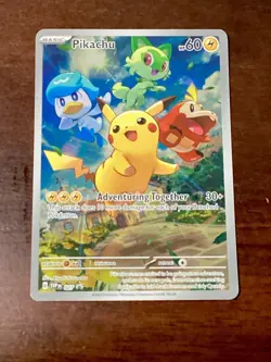 Pikachu 027 Sv: Scarlet & Violet Promo Cards Holo PACK FRESH - Image 1